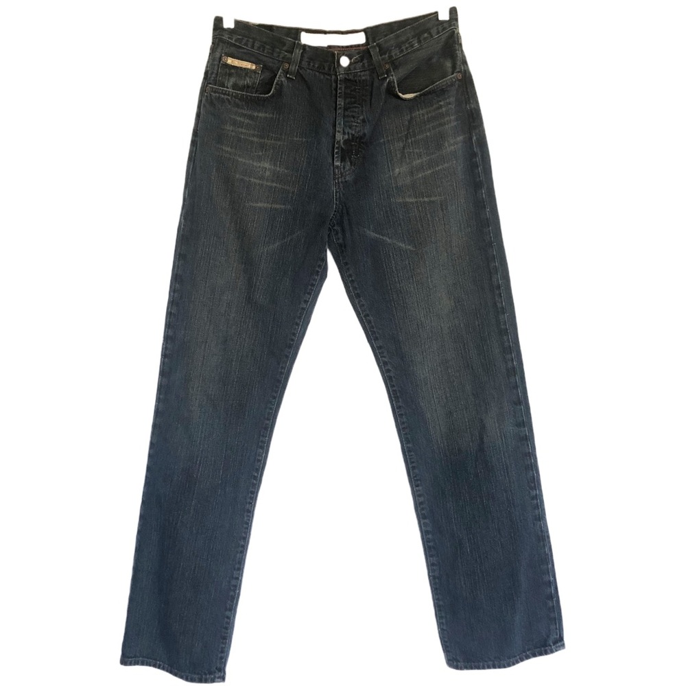 Ben Sherman Straight Leg Mens Jeans Size 33x34 Button Fly Casual Indigo Denim